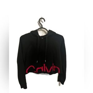 6/$12 sale Calvin Klein performance hooded crop top sweatshirt size small